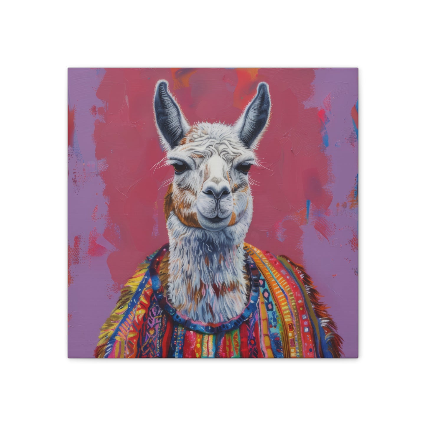 Llama - Canvas Stretched, 0.75"