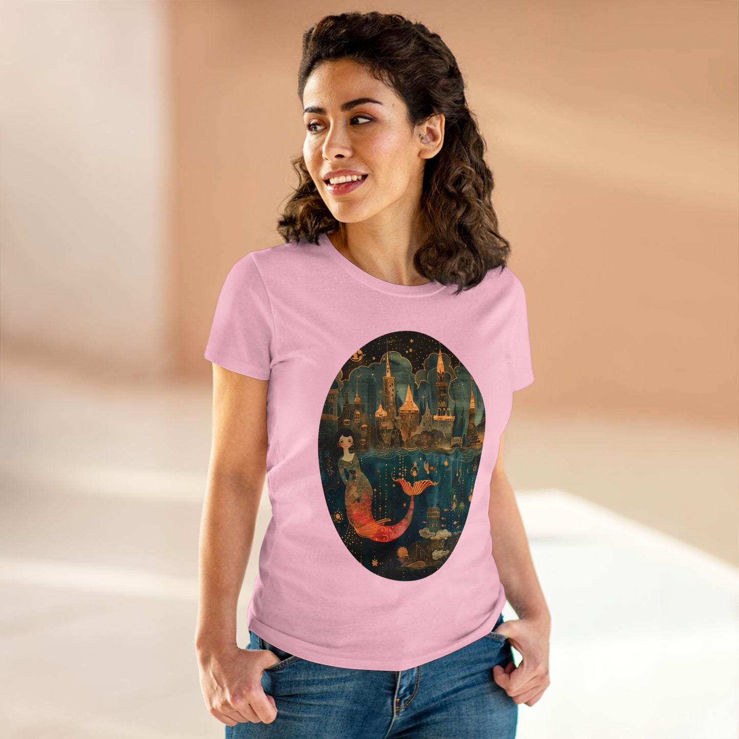 Mermaid - Fantasy - Women's Midweight Cotton Tee