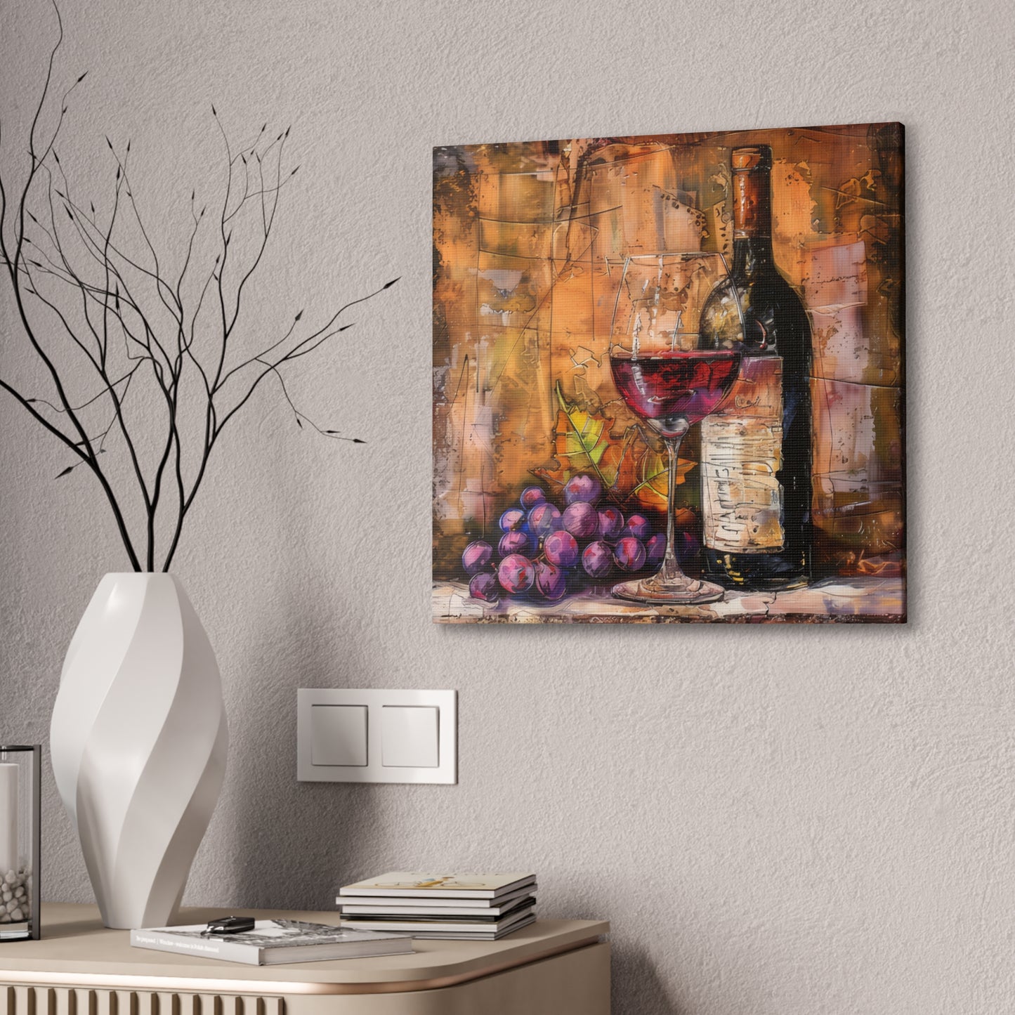 Wine - Canvas Stretched, 0.75"