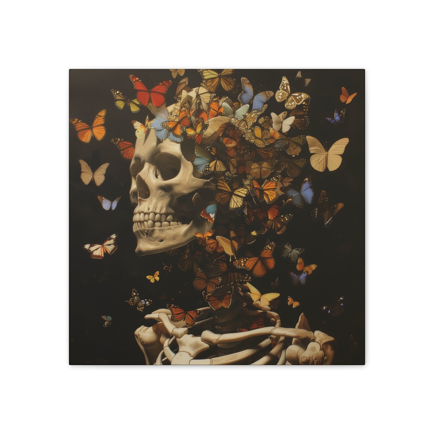 Skulls and Butterflies - Canvas Stretched, 0.75"