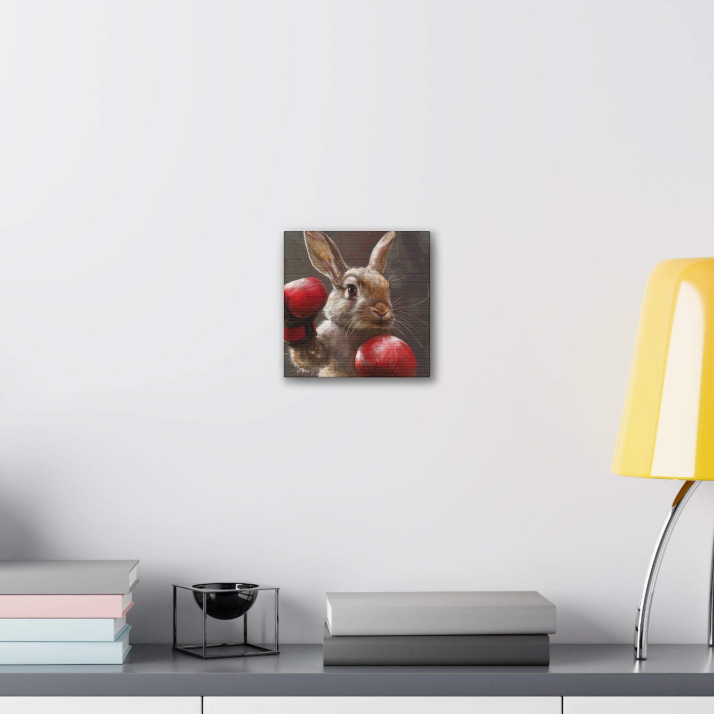 Bunny Pugilist - Canvas Stretched, 0.75"