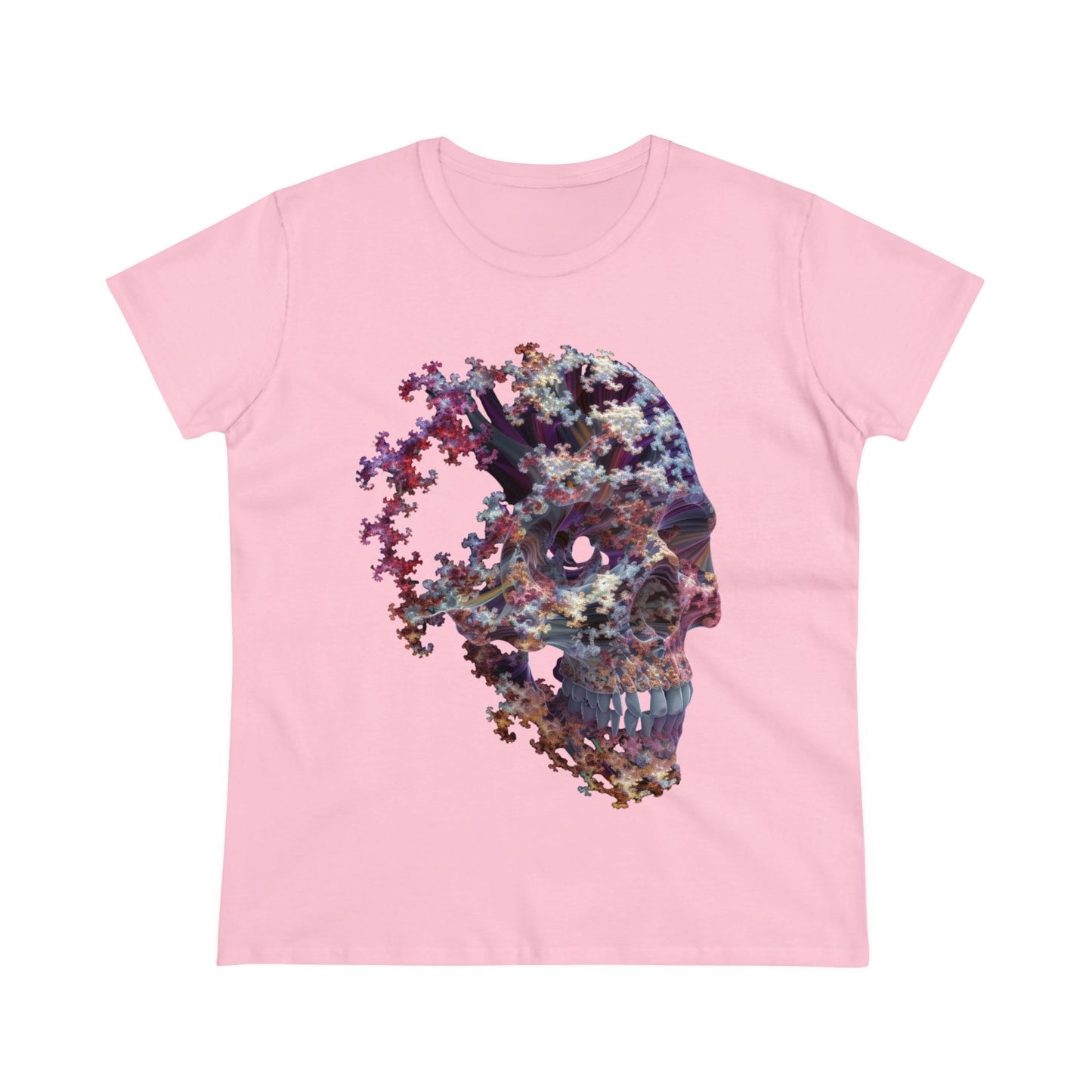 Fractal Skull - Women's Midweight Cotton Tee