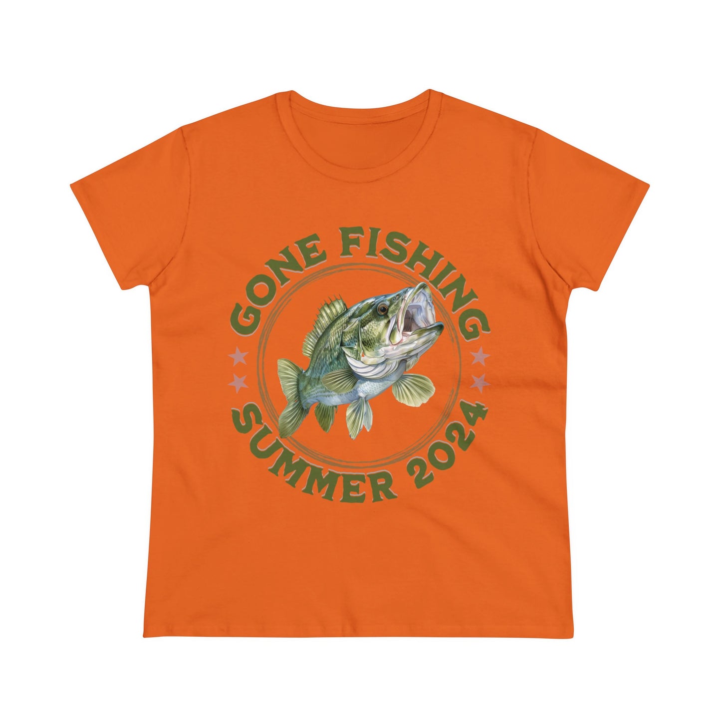 Gone Fishing - Women's Midweight Cotton Tee