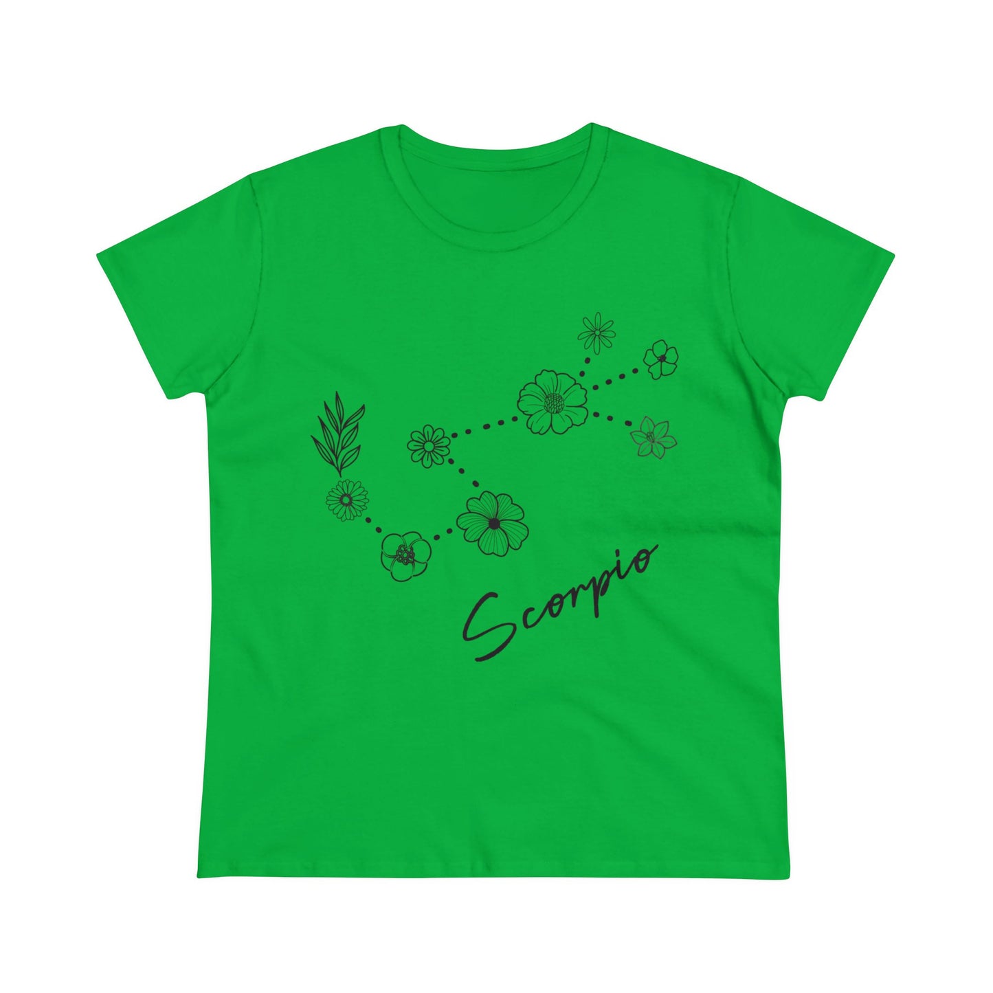 Flower Constellation - Scorpio - Astrology - Women's Midweight Cotton Tee