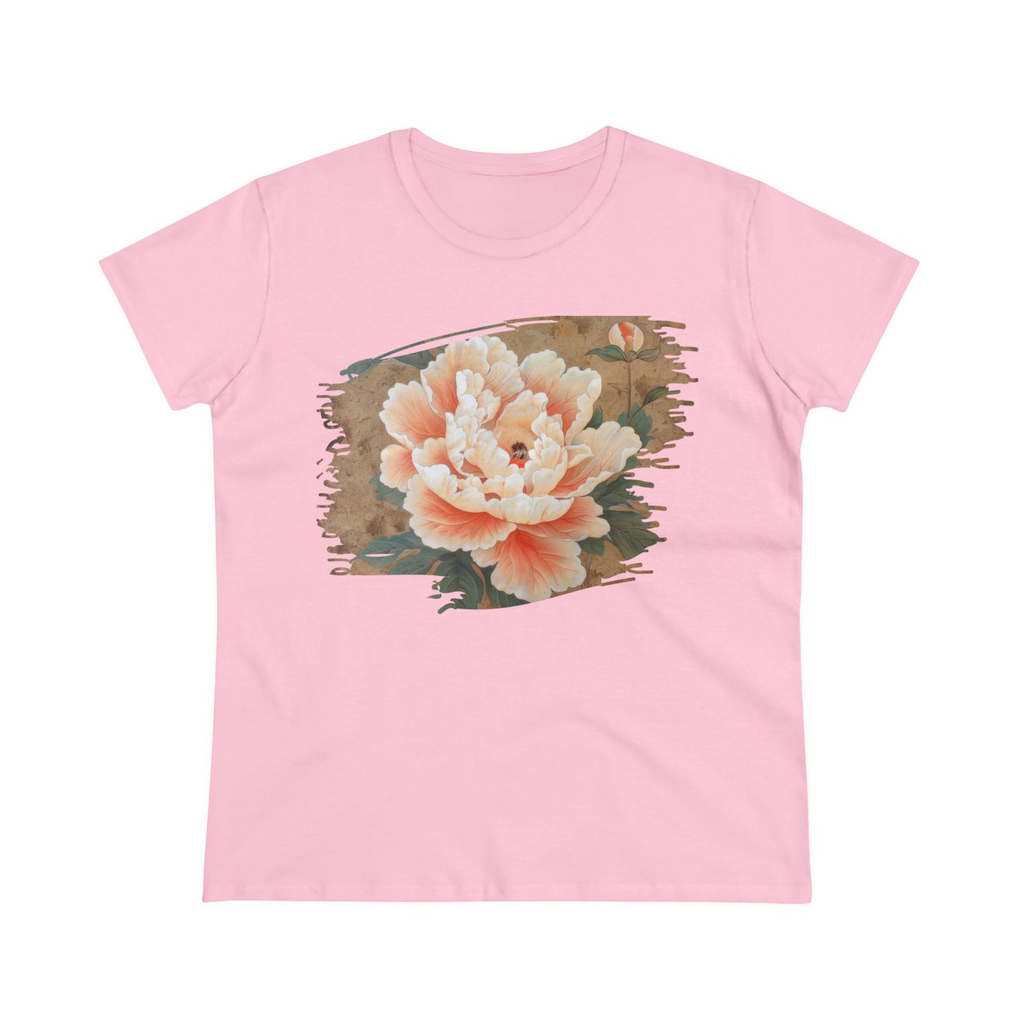 Peony - Flower - Women's Midweight Cotton Tee