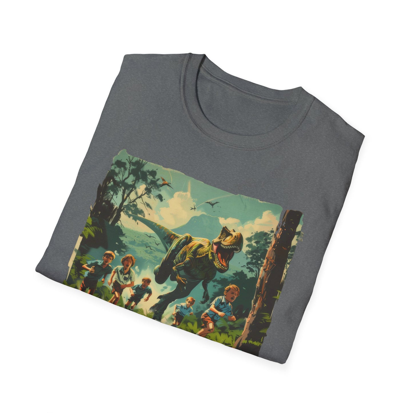 Dinosaur Chase - Unisex Softstyle T-Shirt