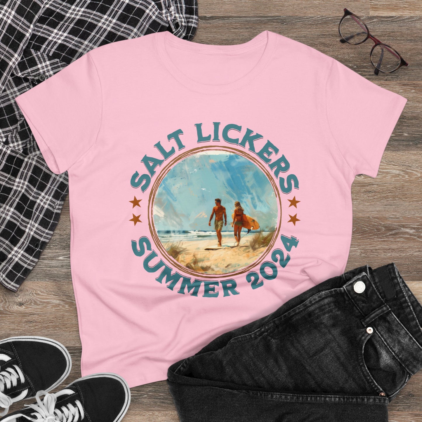 Surfing - Women's Midweight Cotton Tee