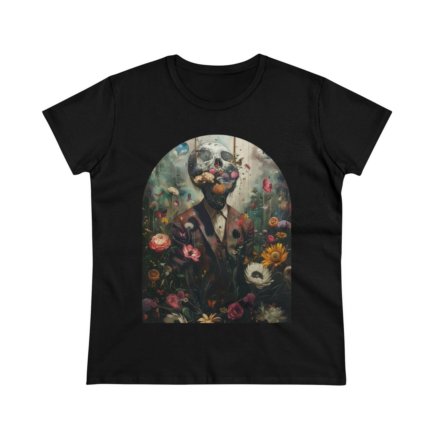 Flowers on My Mind - Women's Midweight Cotton Tee