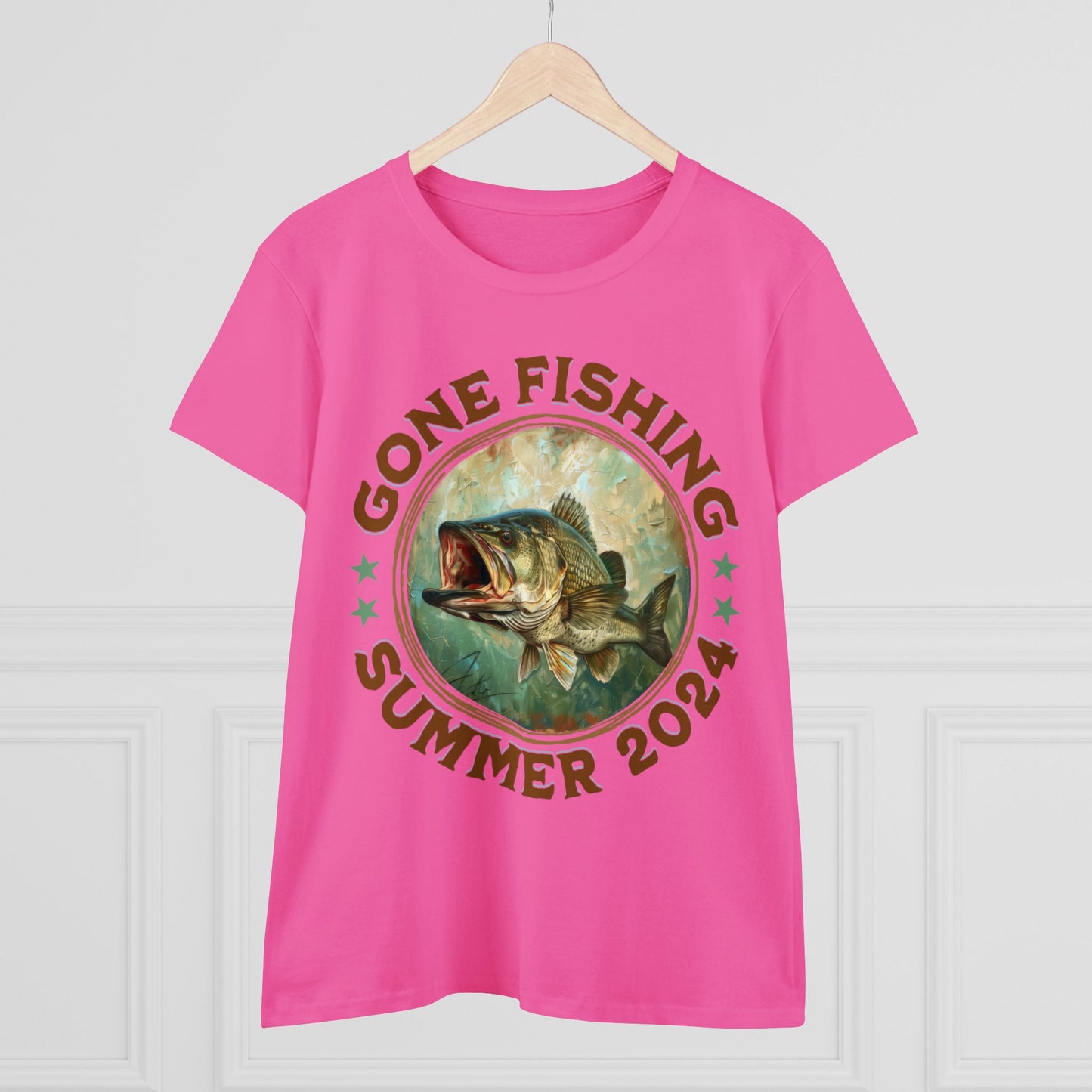 Gone Fishing - Women's Midweight Cotton Tee