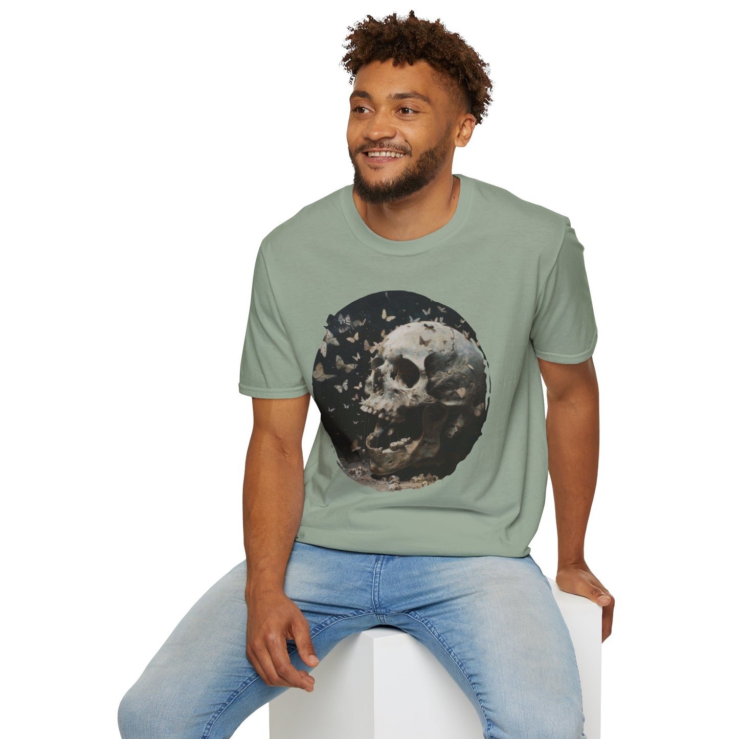 Skulls and Butterflies - Unisex Softstyle T-Shirt