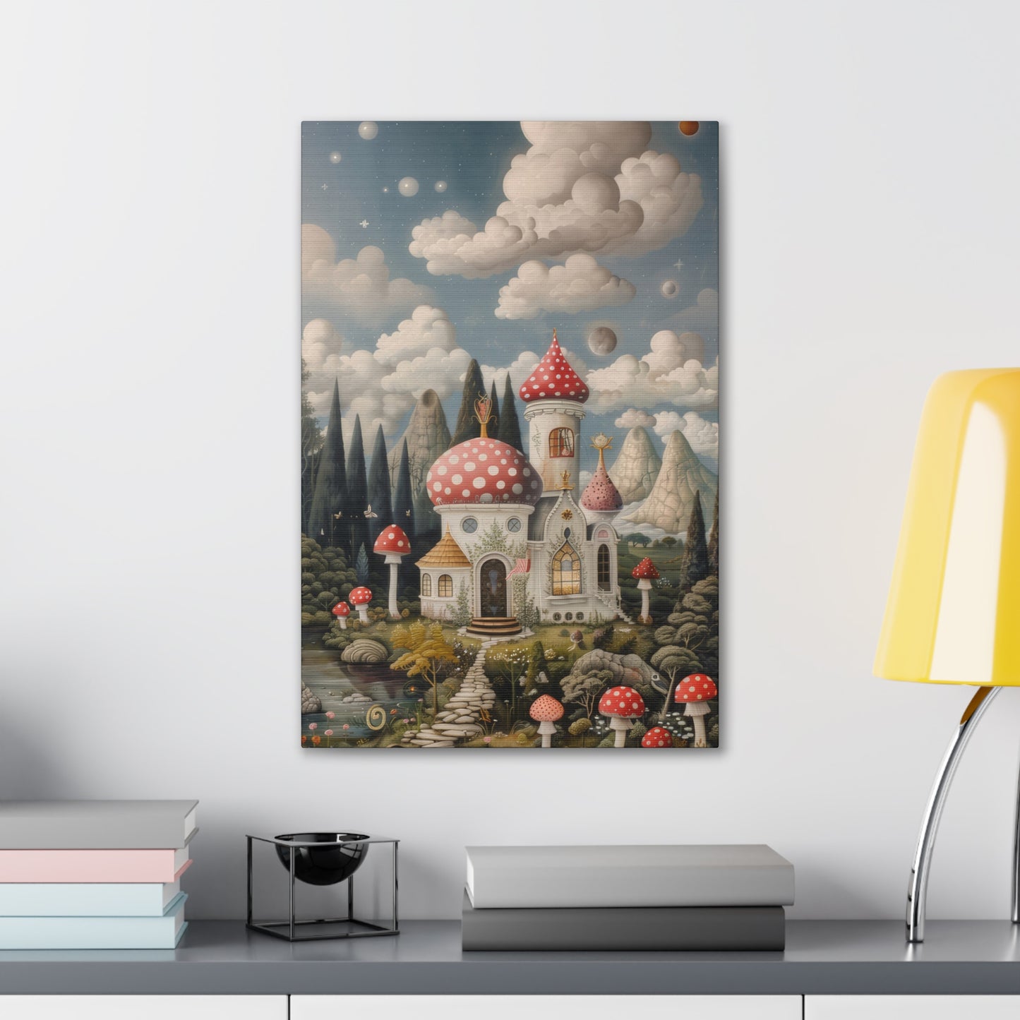 Mushroom Castle - Canvas Stretched, 0.75"