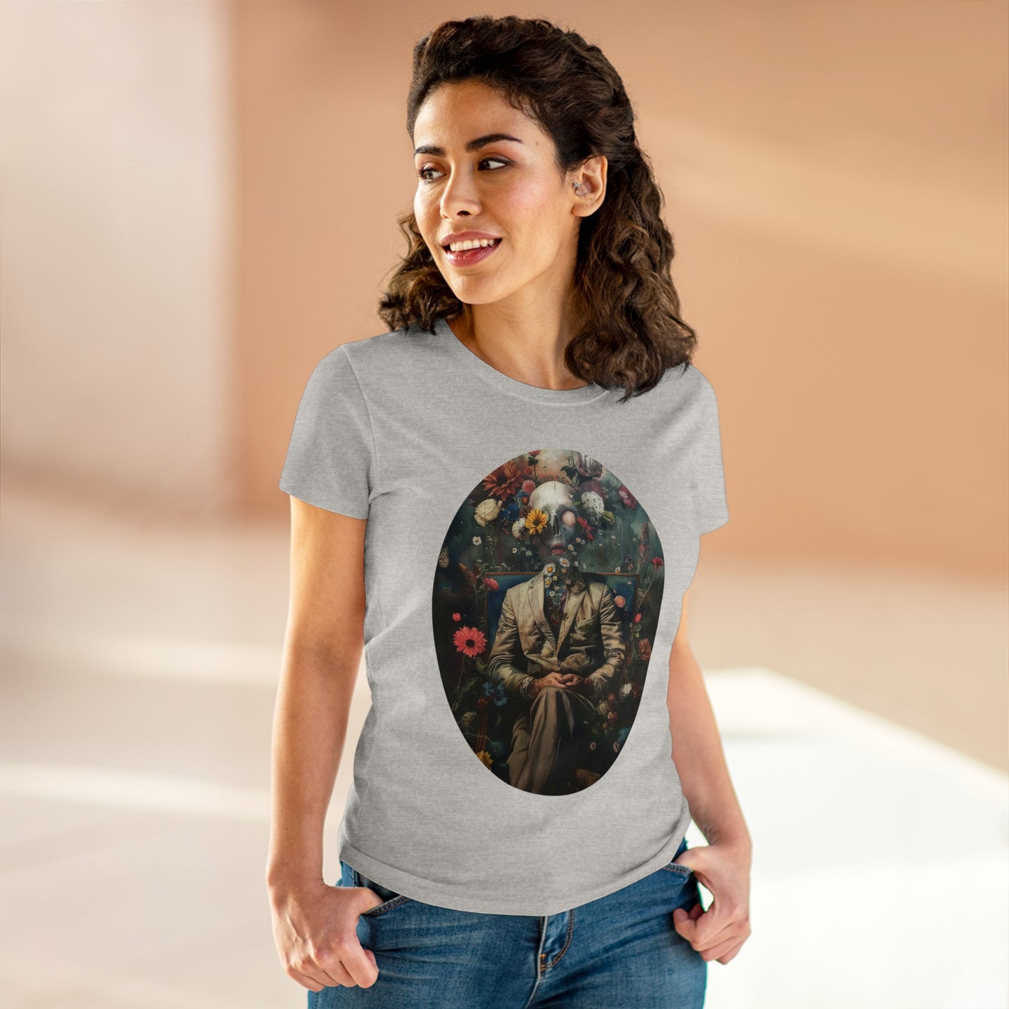 Flowers on My Mind - Women's Midweight Cotton Tee