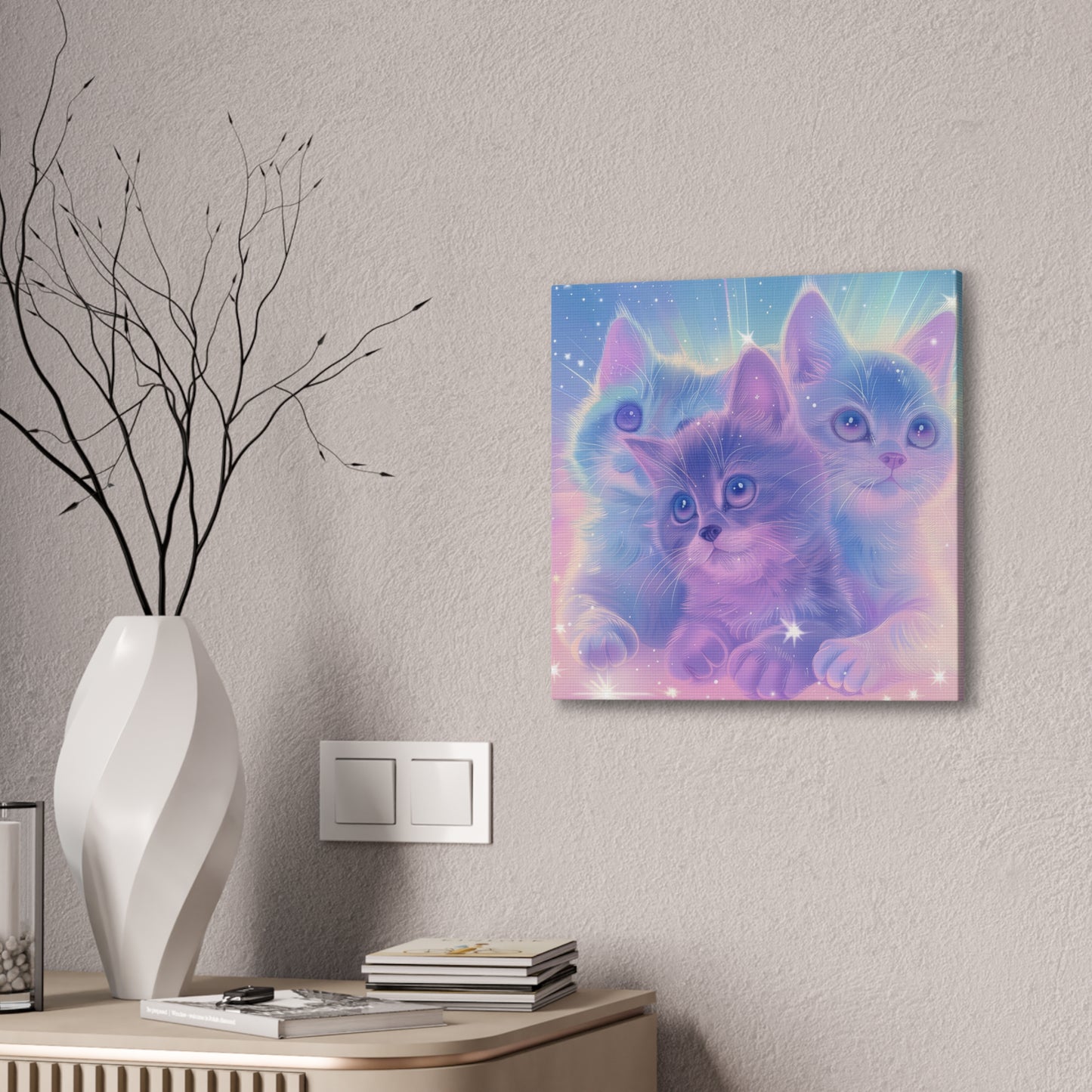 Sparkly Kitties - Canvas Stretched, 0.75"