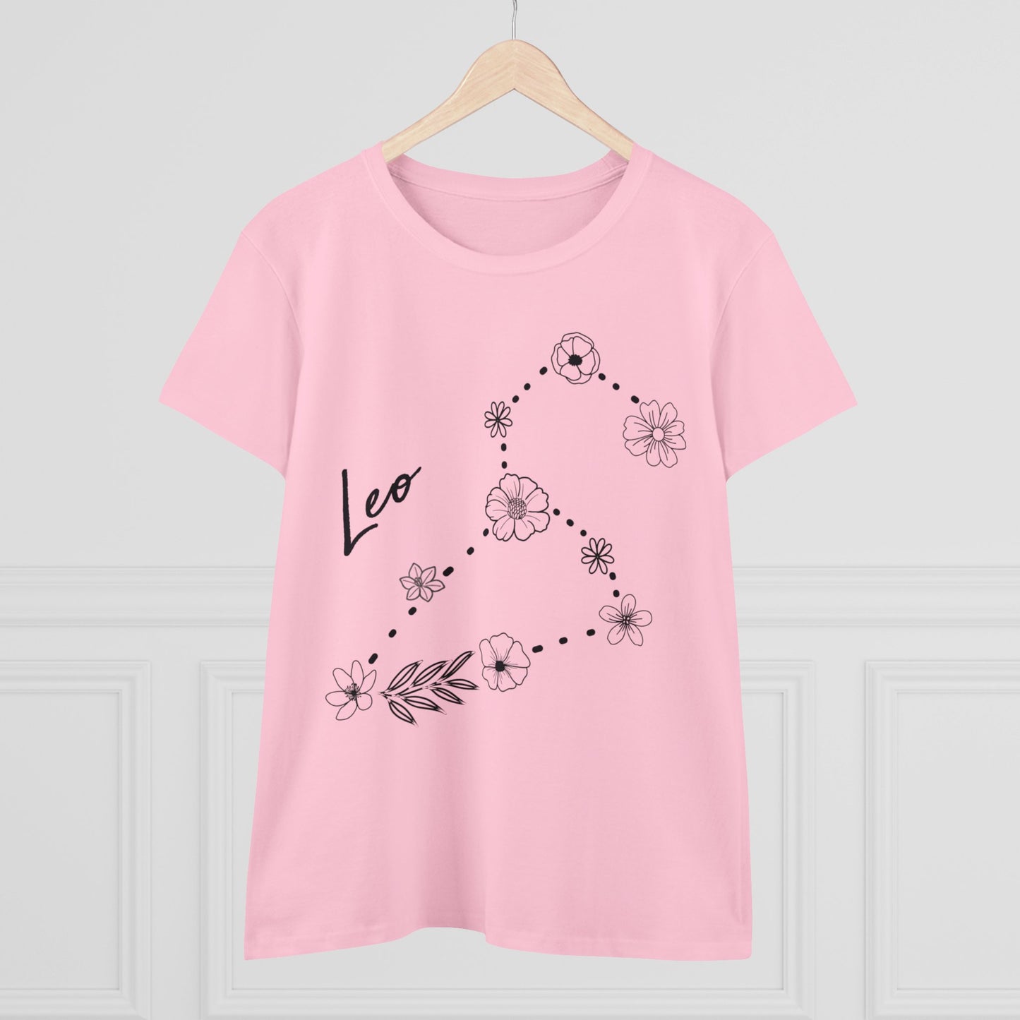 Flower Constellation - Leo - Astrology - Women's Midweight Cotton Tee