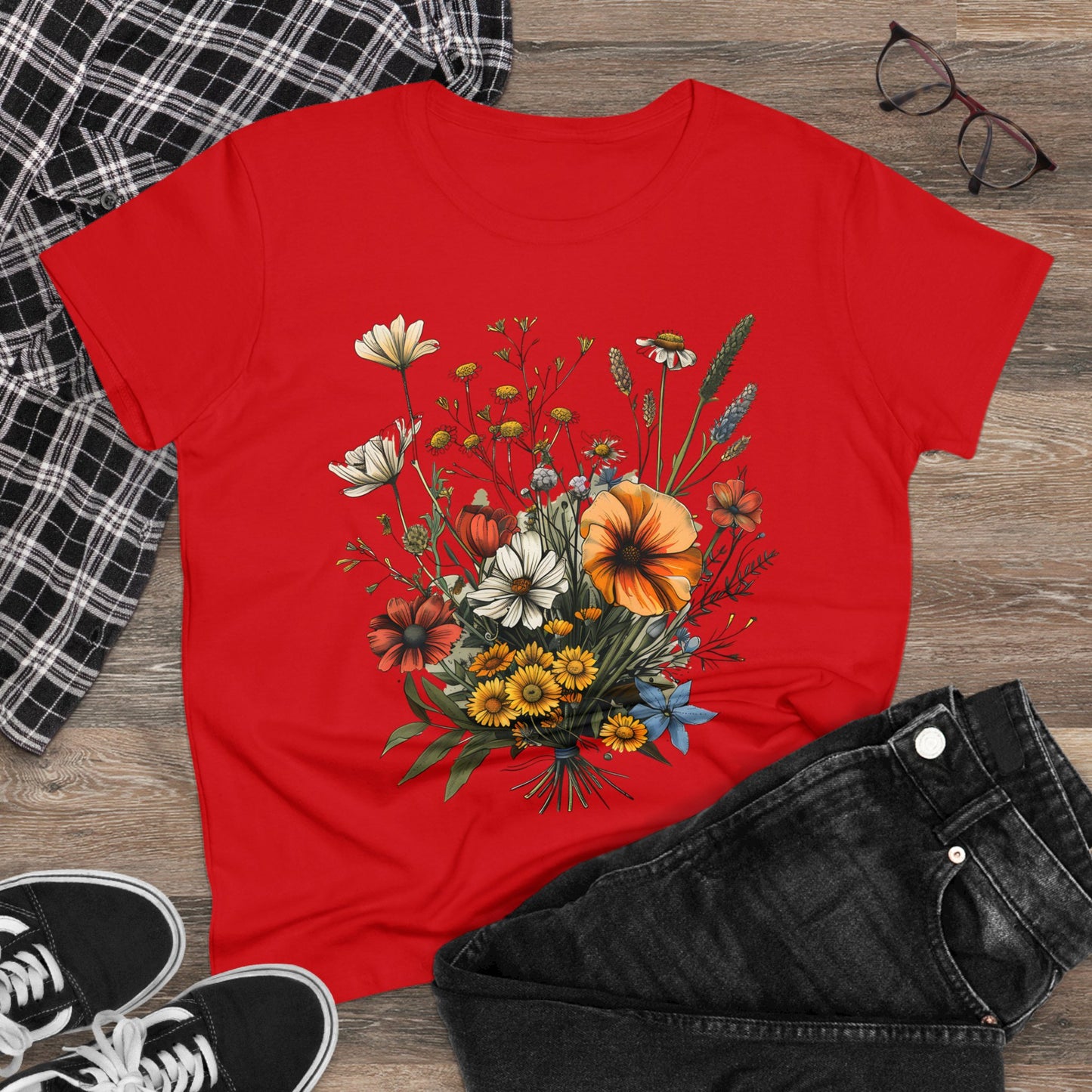 Wildflowers - Women's Midweight Cotton Tee