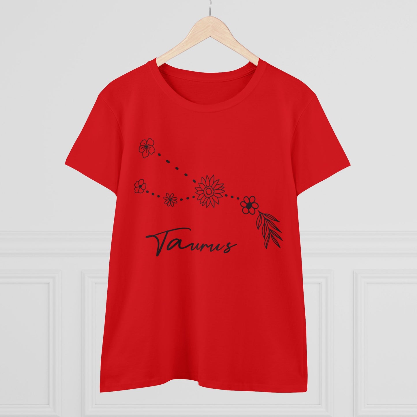 Flower Constellation - Taurus - Astrology - Women's Midweight Cotton Tee