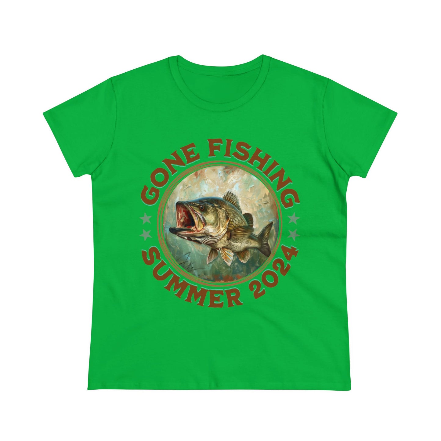 Gone Fishing - Women's Midweight Cotton Tee