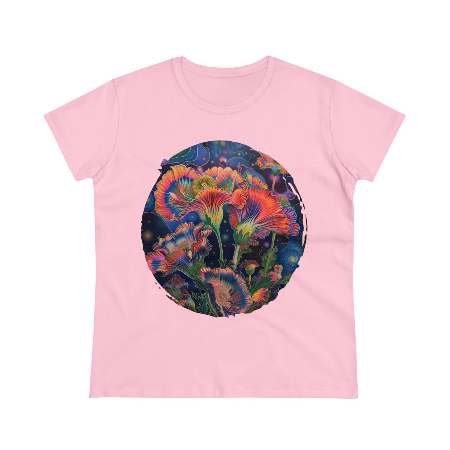 Pastel Flowers - Women's Midweight Cotton Tee