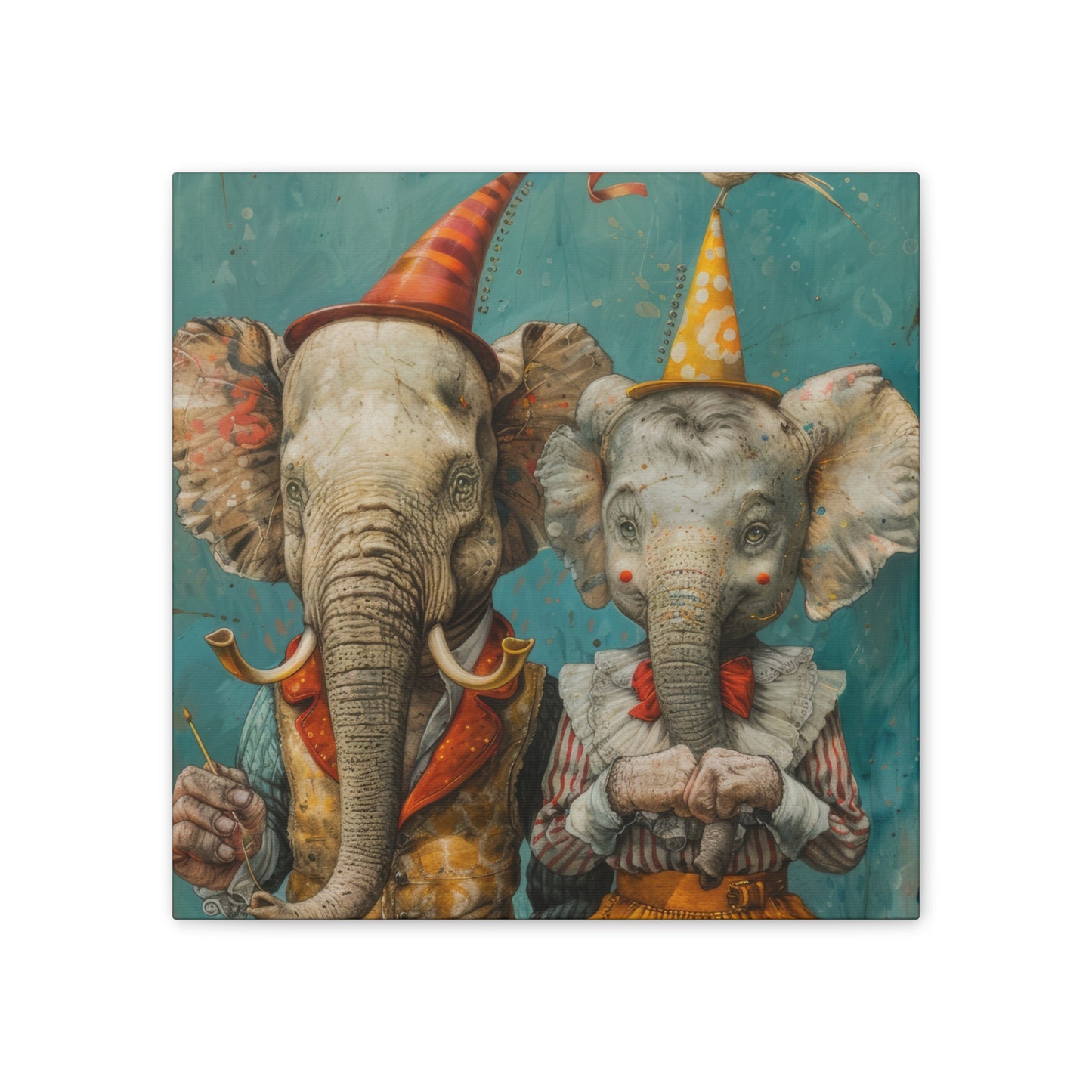 Elephants - Canvas Stretched, 0.75"