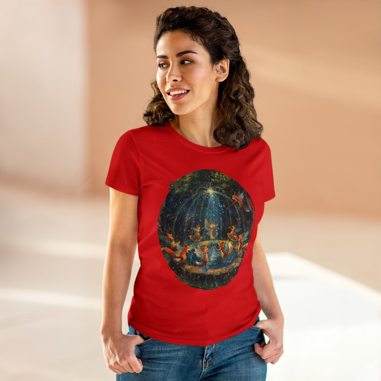 Fairy Celebration - Fantasy - Women's Midweight Cotton Tee