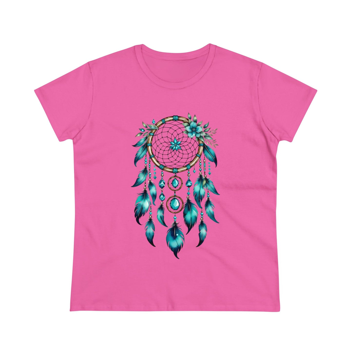 Turquoise Dream Catcher - Sagittarius - Astrology - Women's Midweight Cotton Tee