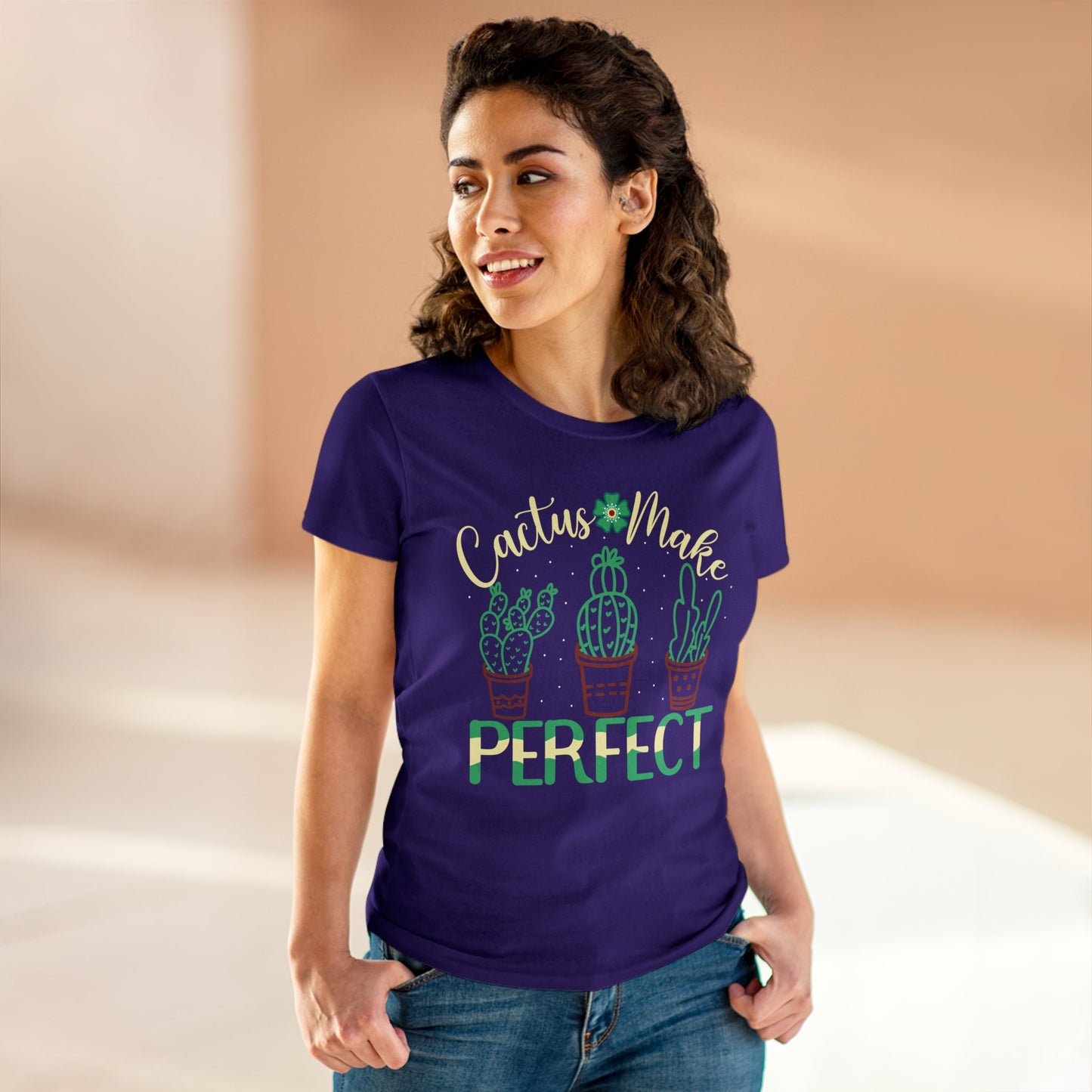 Cactus Makes Perfect - Gardening - Women's Midweight Cotton Tee