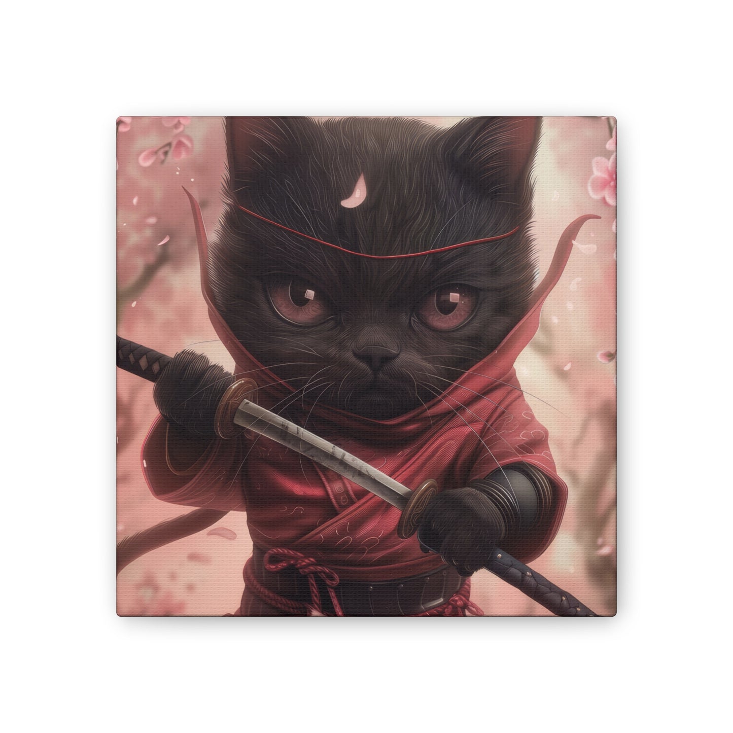 Ninja Kitty - Canvas Stretched, 0.75"