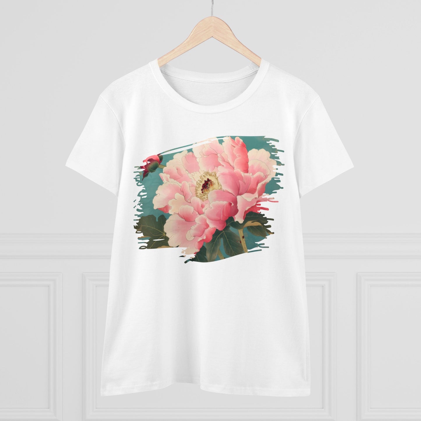 Peony - Flower - Women's Midweight Cotton Tee