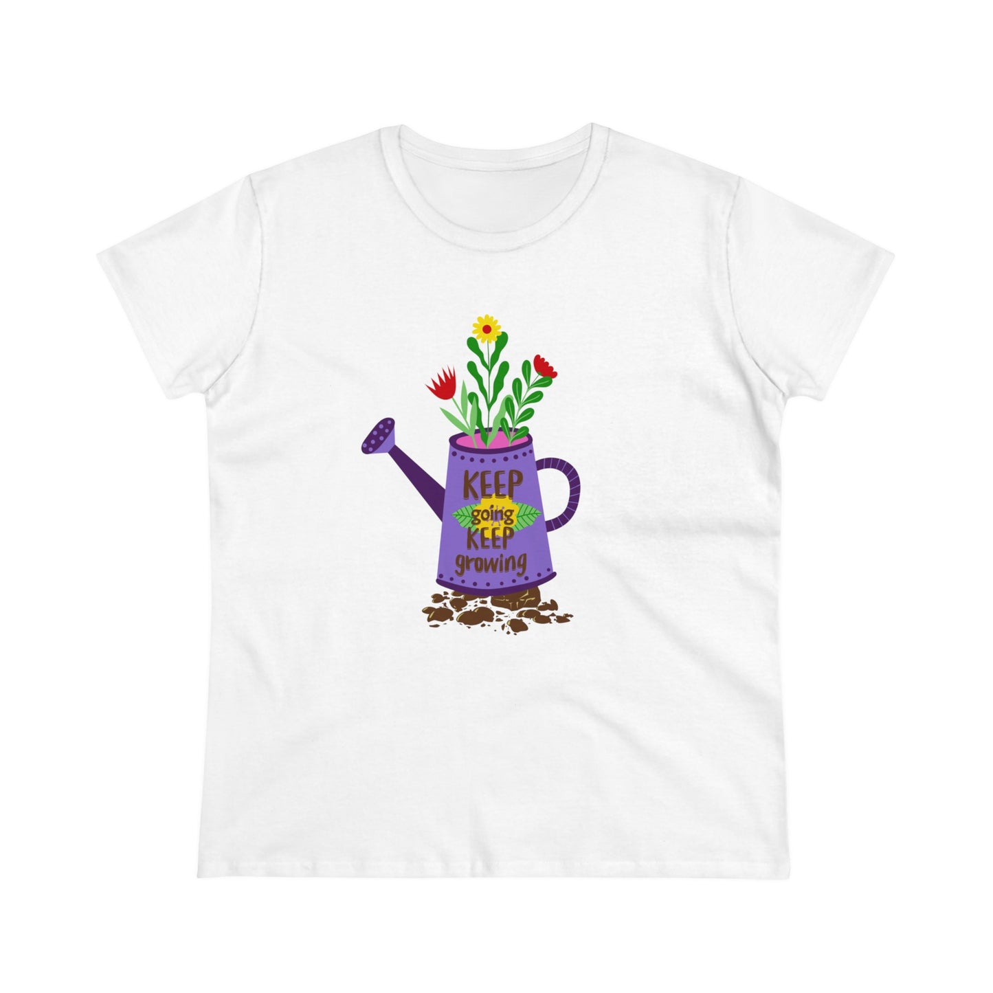 Keep Going Keep Growing - Gardening - Women's Midweight Cotton Tee