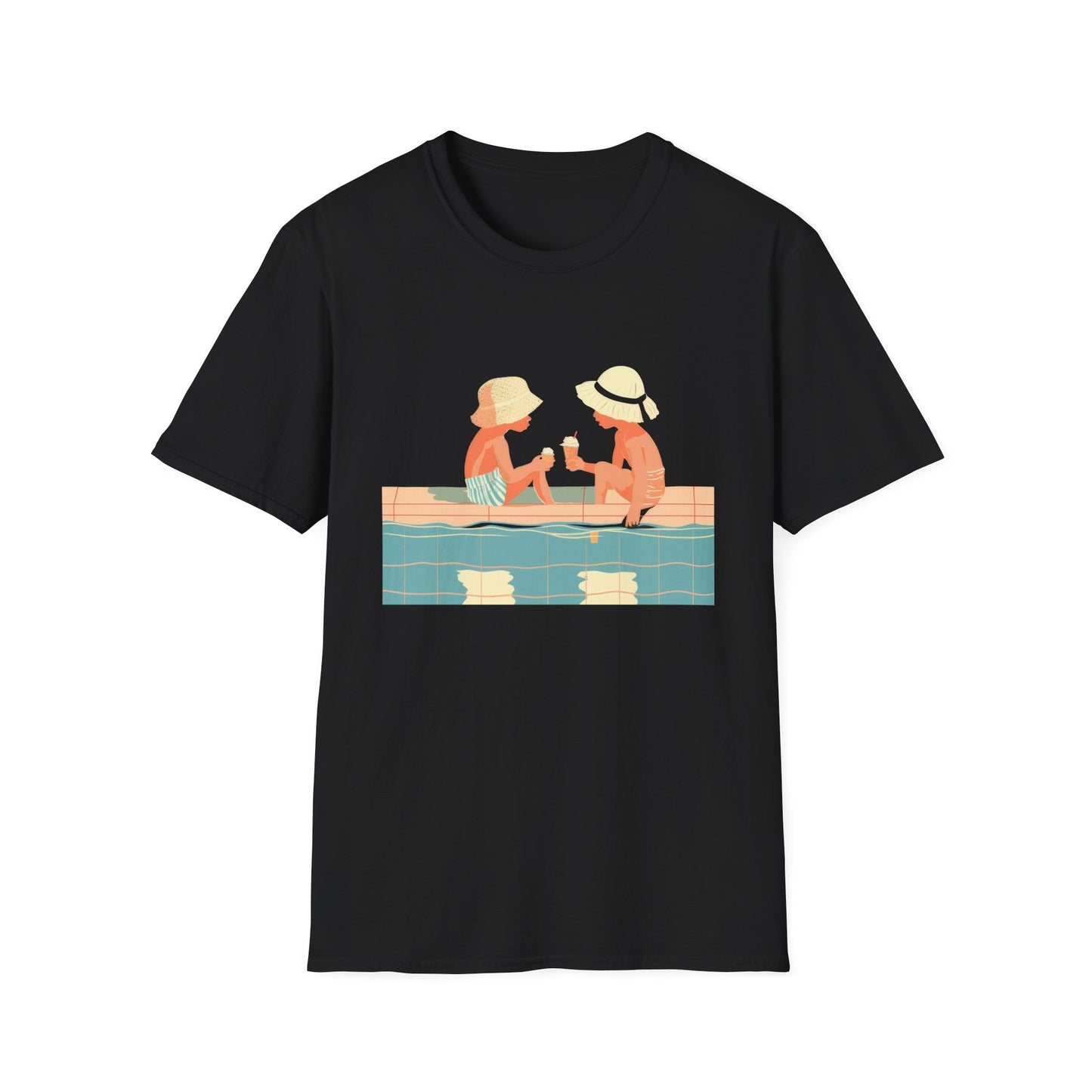 Poolside Ice Cream - Unisex Softstyle T-Shirt