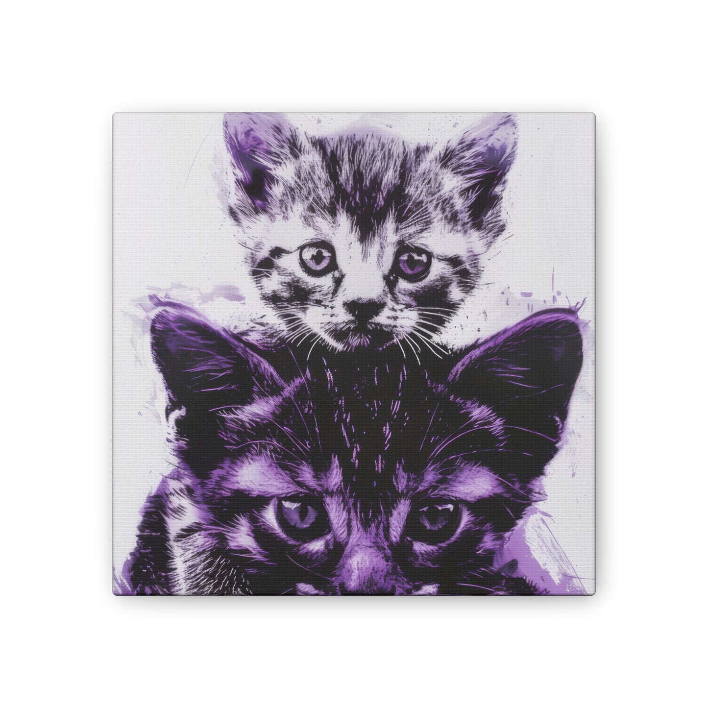 Stacked Cats - Canvas Stretched, 0.75"