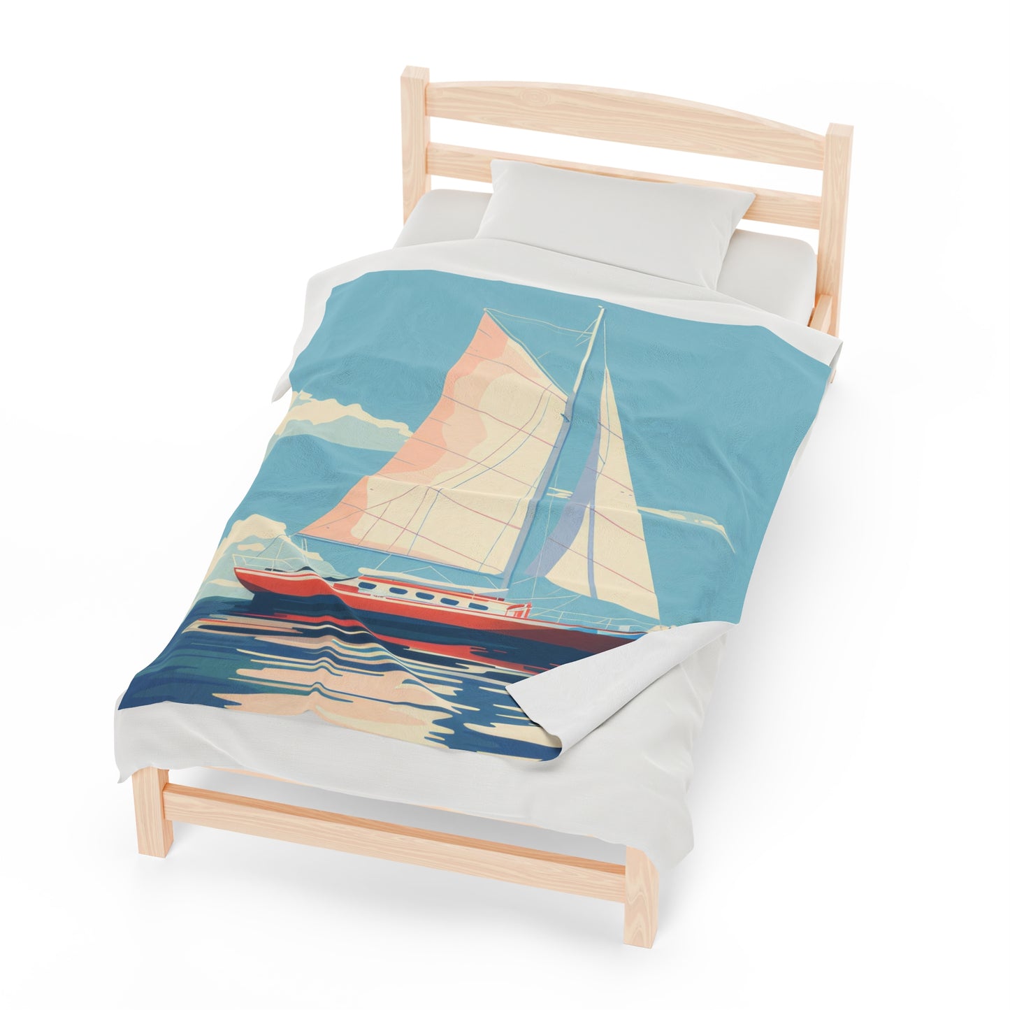 Sailing - Velveteen Plush Blanket