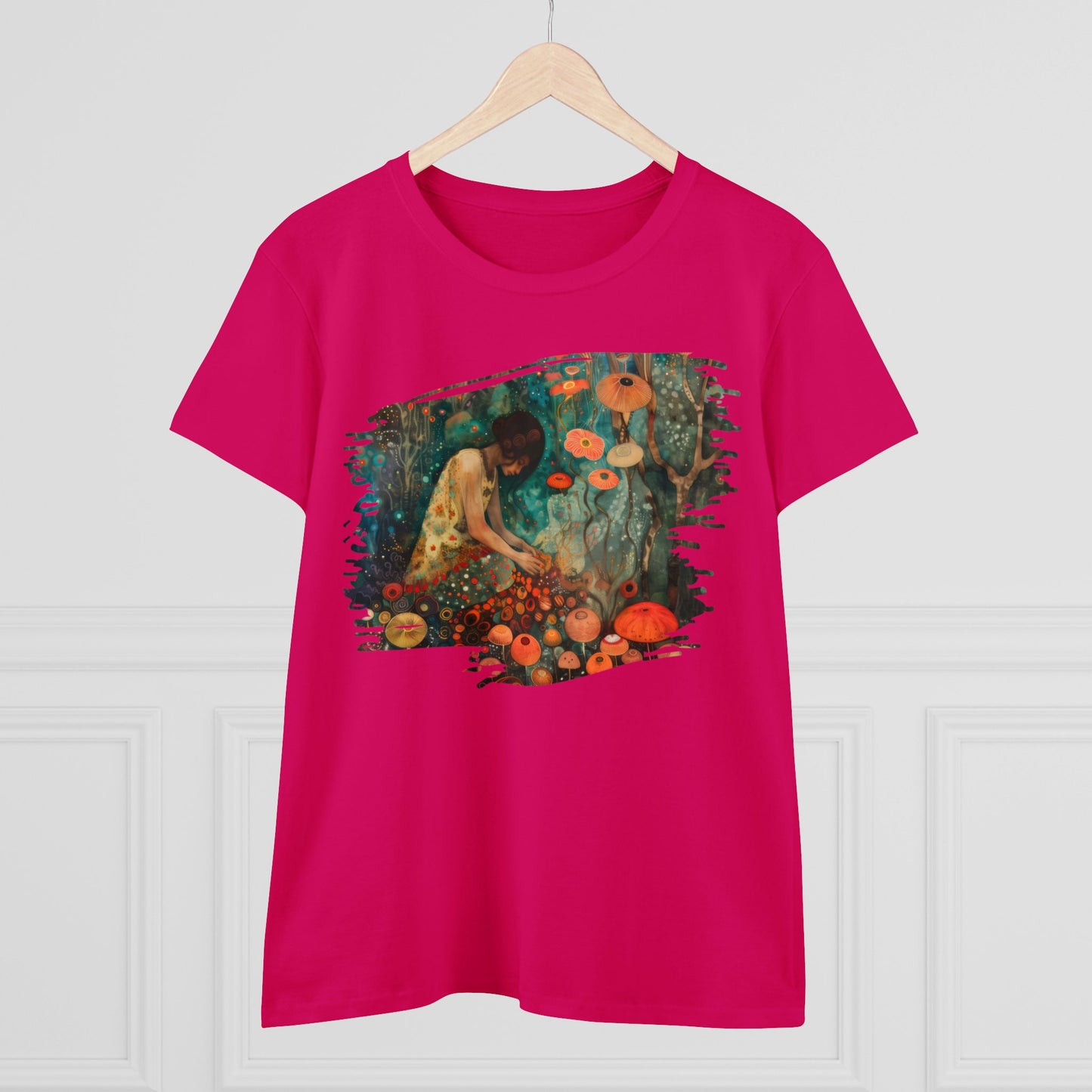 Mushroom Girl - Women's Midweight Cotton Tee