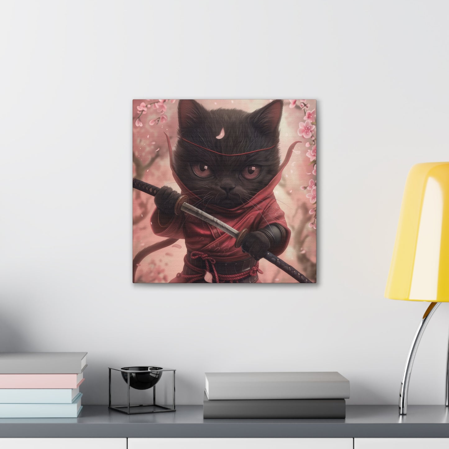 Ninja Kitty - Canvas Stretched, 0.75"