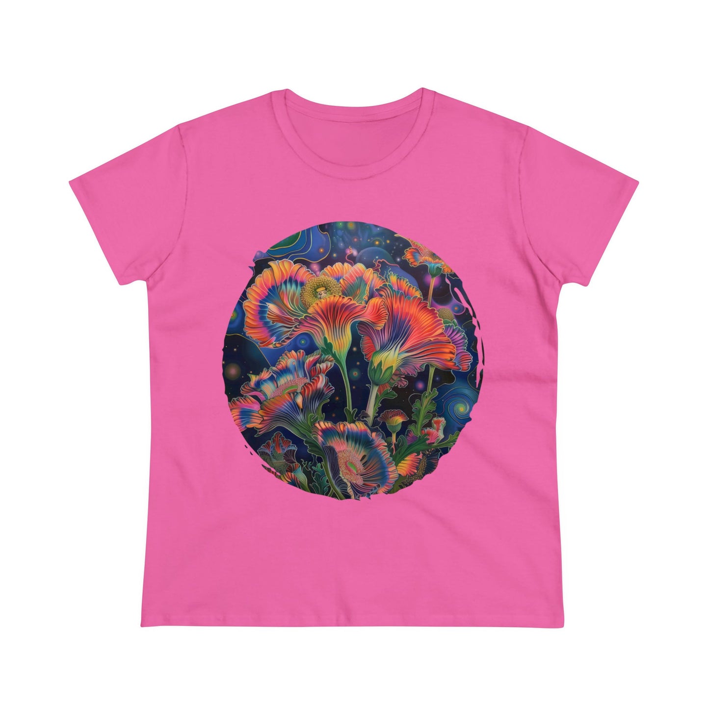 Pastel Flowers - Women's Midweight Cotton Tee