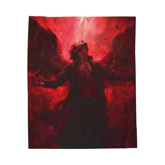 Angel or Devil - Velveteen Plush Blanket