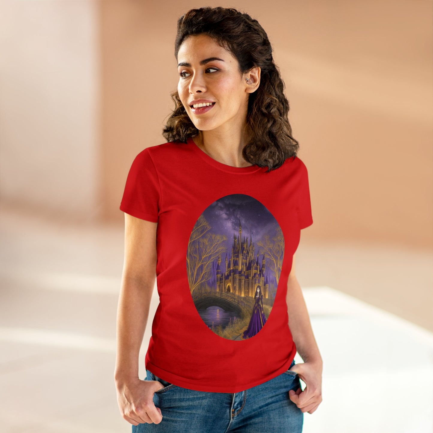 The Purple Castle - Fantasy - Women's Midweight Cotton Tee