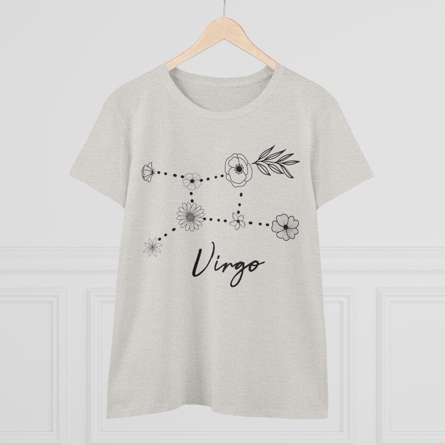 Flower Constellation - Virgo - Astrology - Women's Midweight Cotton Tee