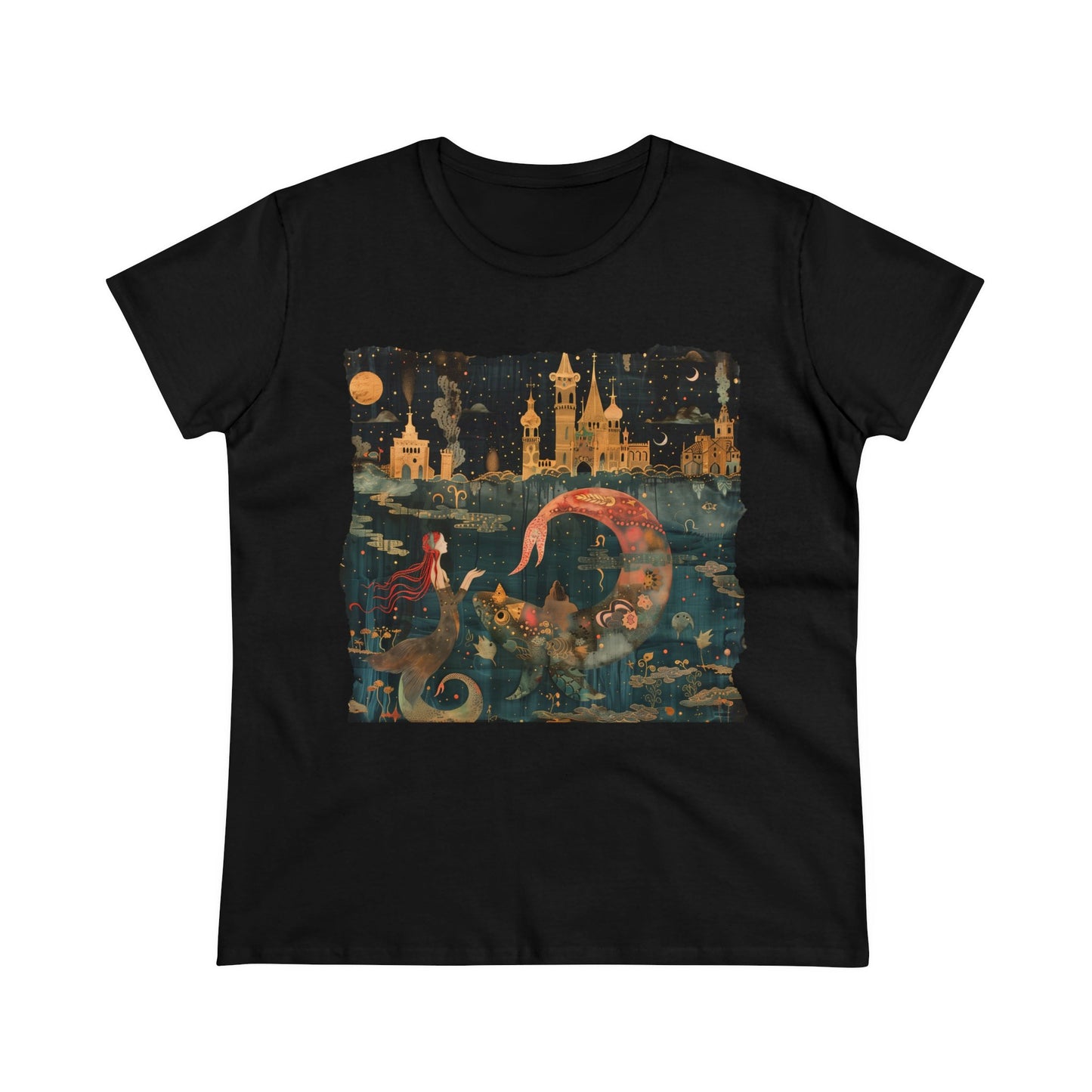 Mermaid - Fantasy - Women's Midweight Cotton Tee