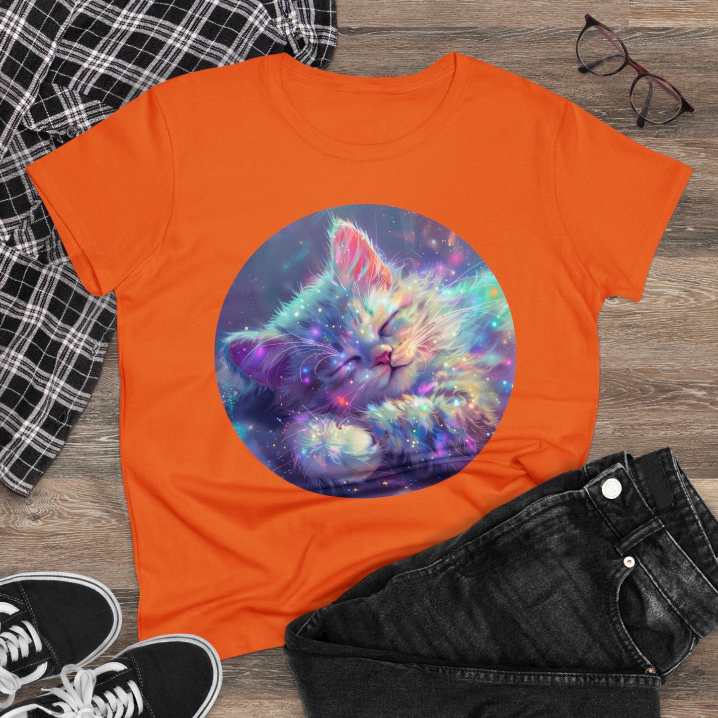 Sparkle Kitty - Women's Midweight Cotton Tee