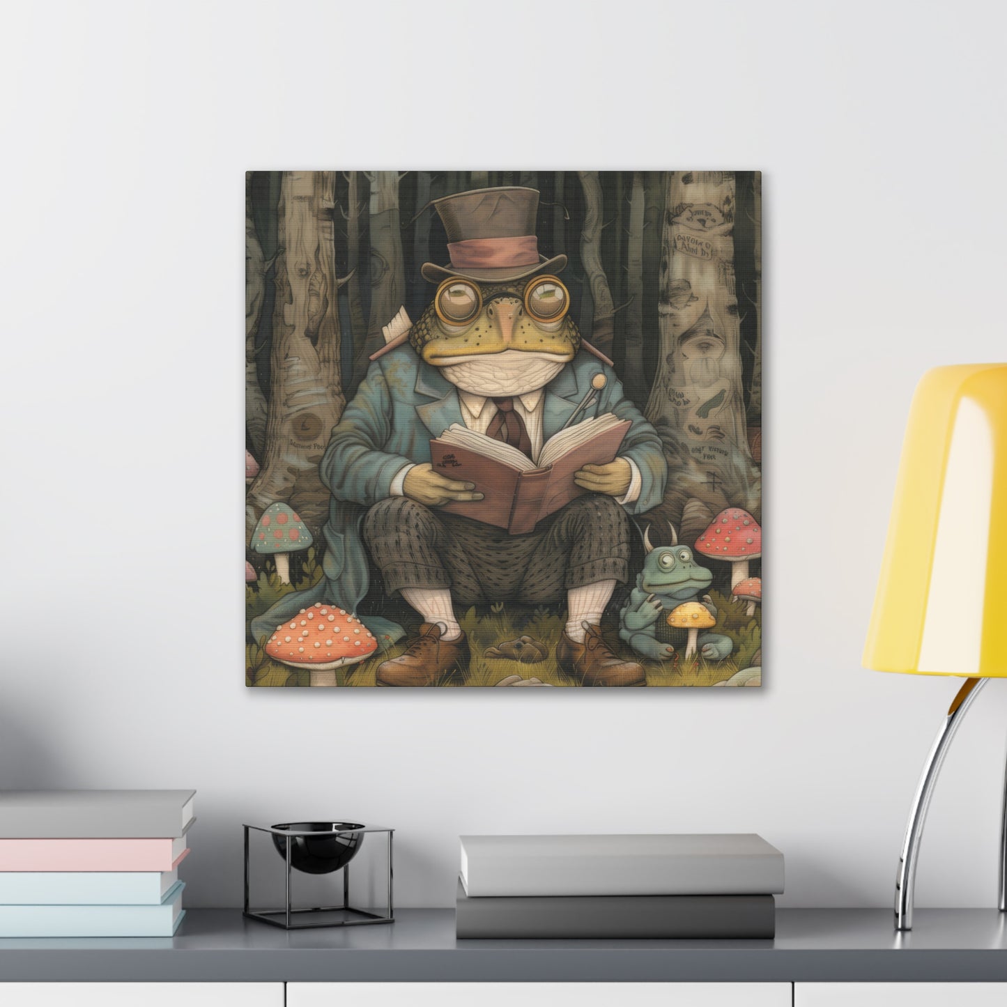 Reading Toad - Canvas Stretched, 0.75"