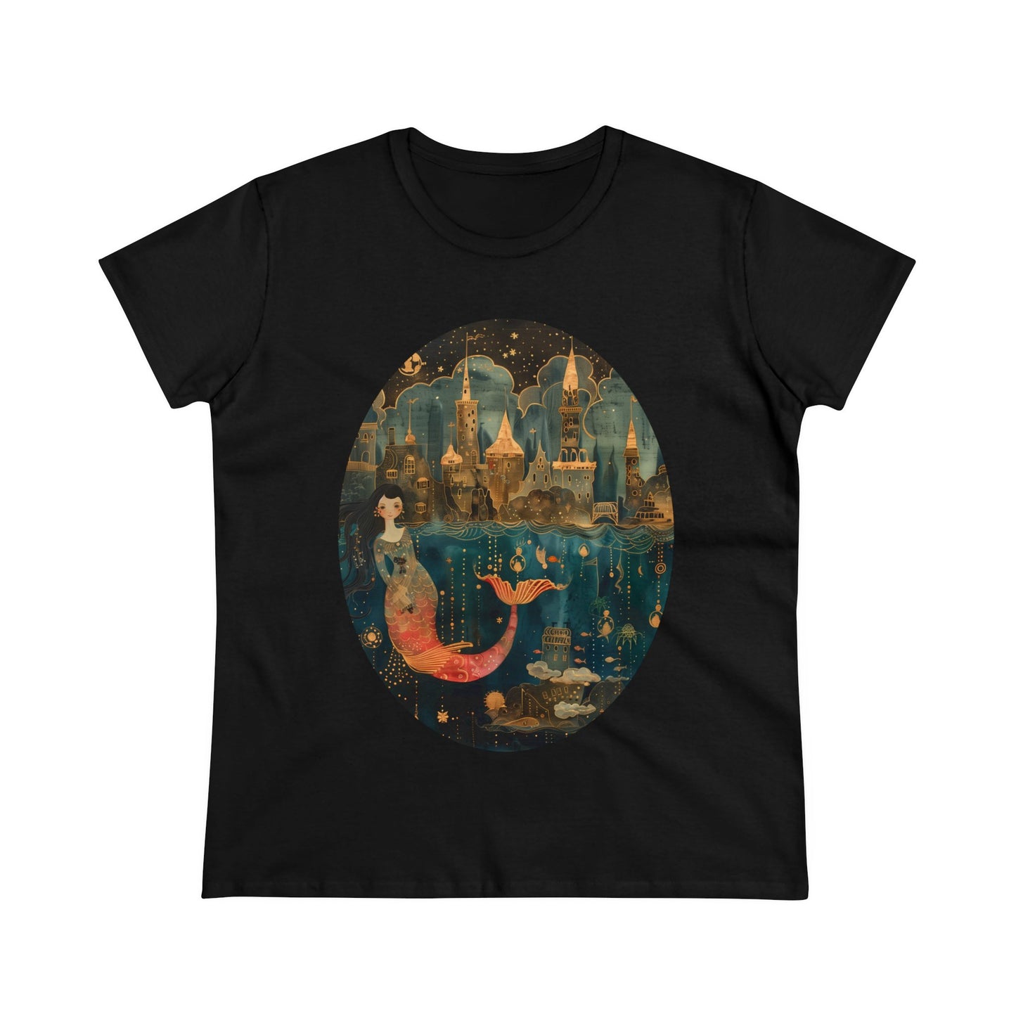 Mermaid - Fantasy - Women's Midweight Cotton Tee