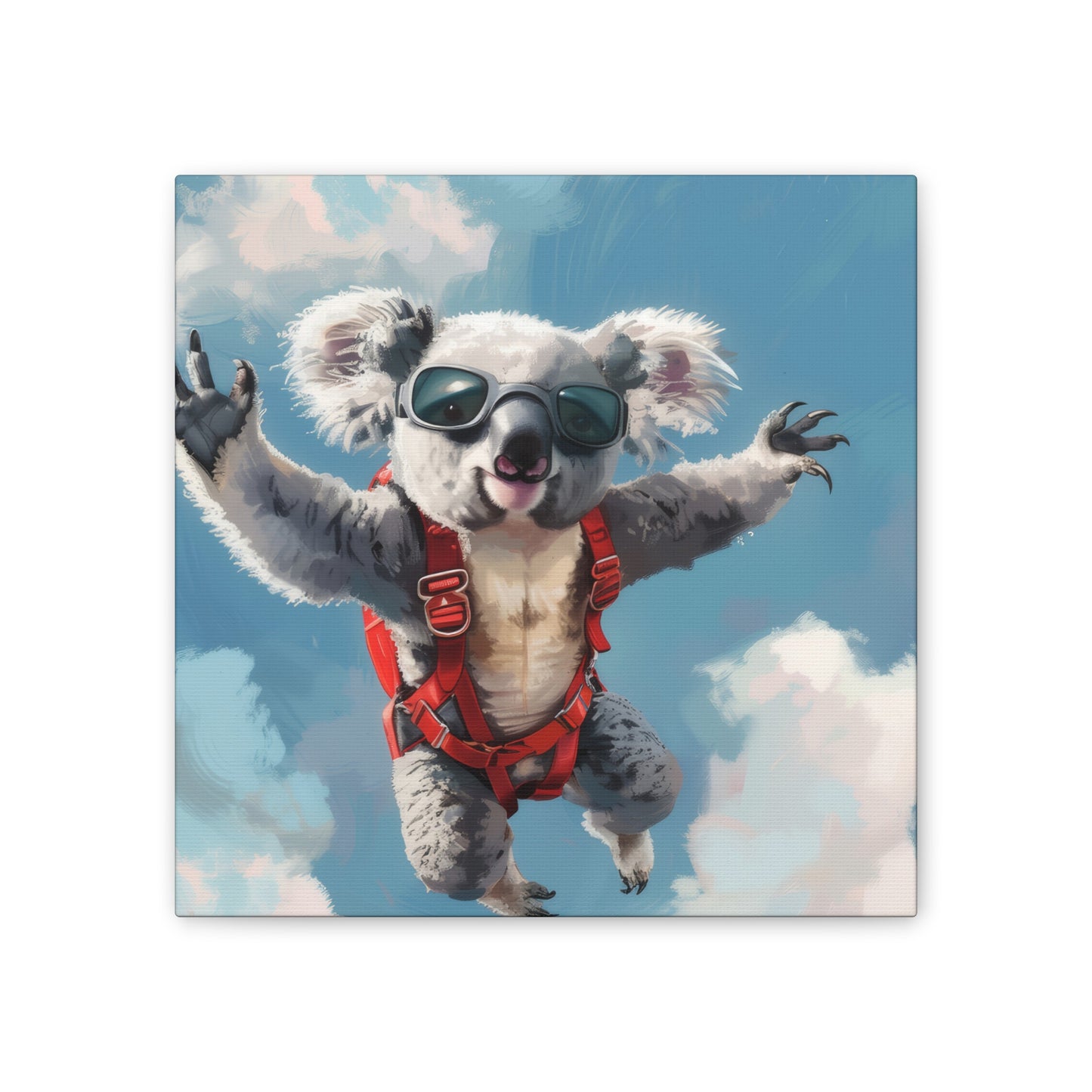 Koala Freefall - Canvas Stretched, 0.75"