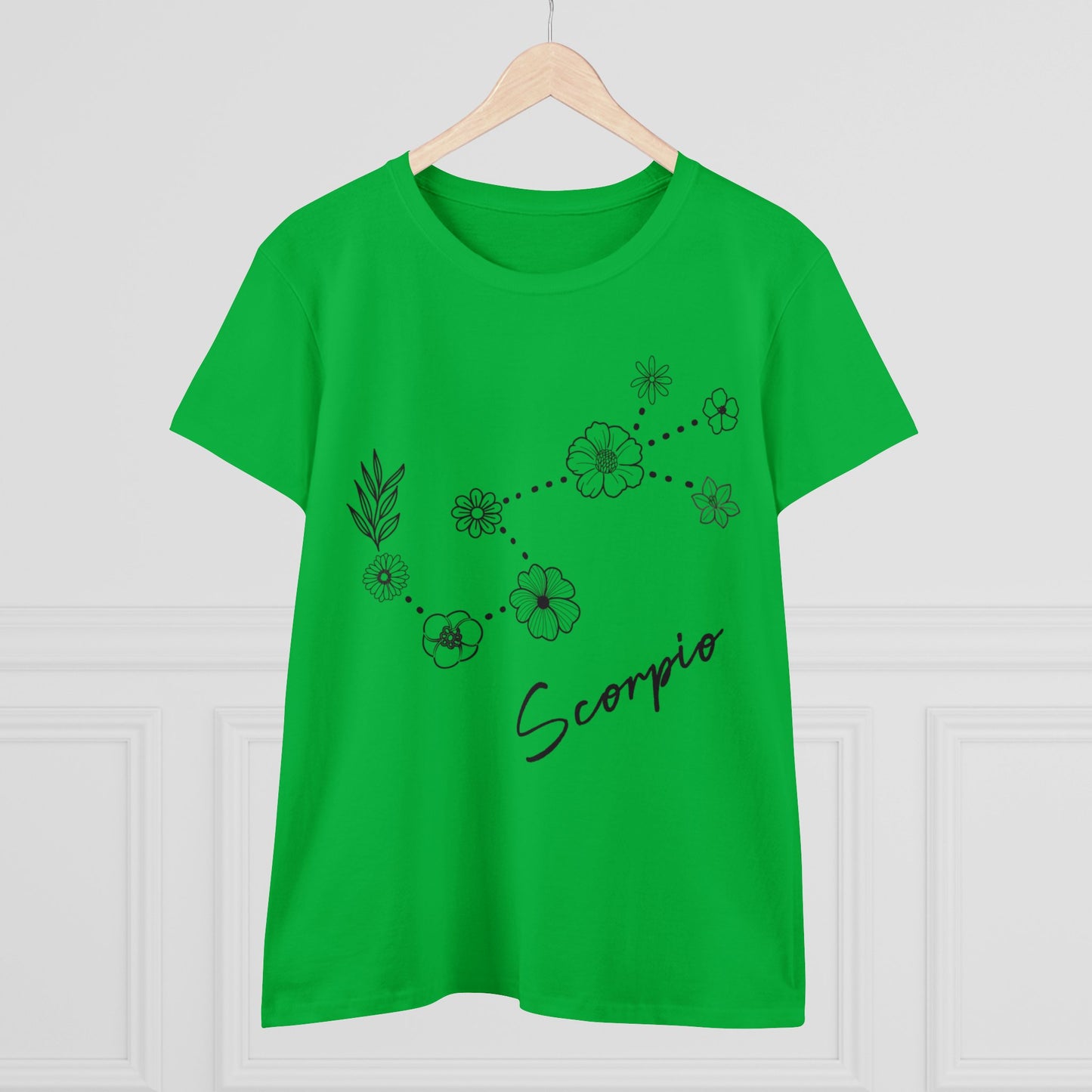 Flower Constellation - Scorpio - Astrology - Women's Midweight Cotton Tee