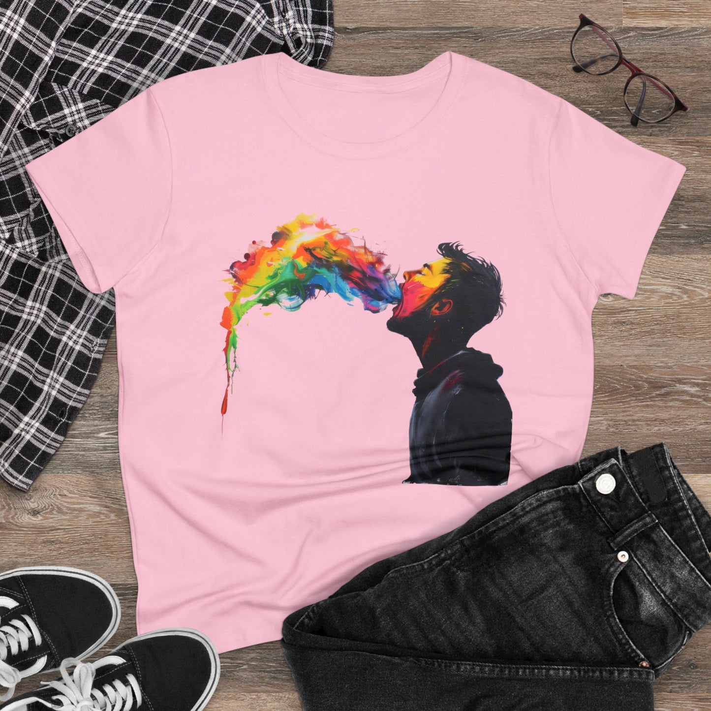 Rainbow Breath - Women's Midweight Cotton Tee