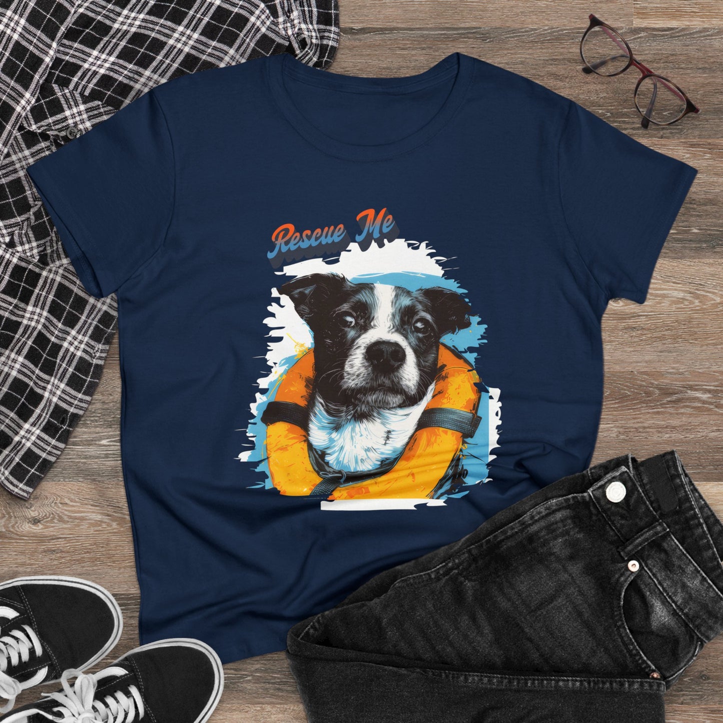 Rescue Dog - Women's Midweight Cotton Tee