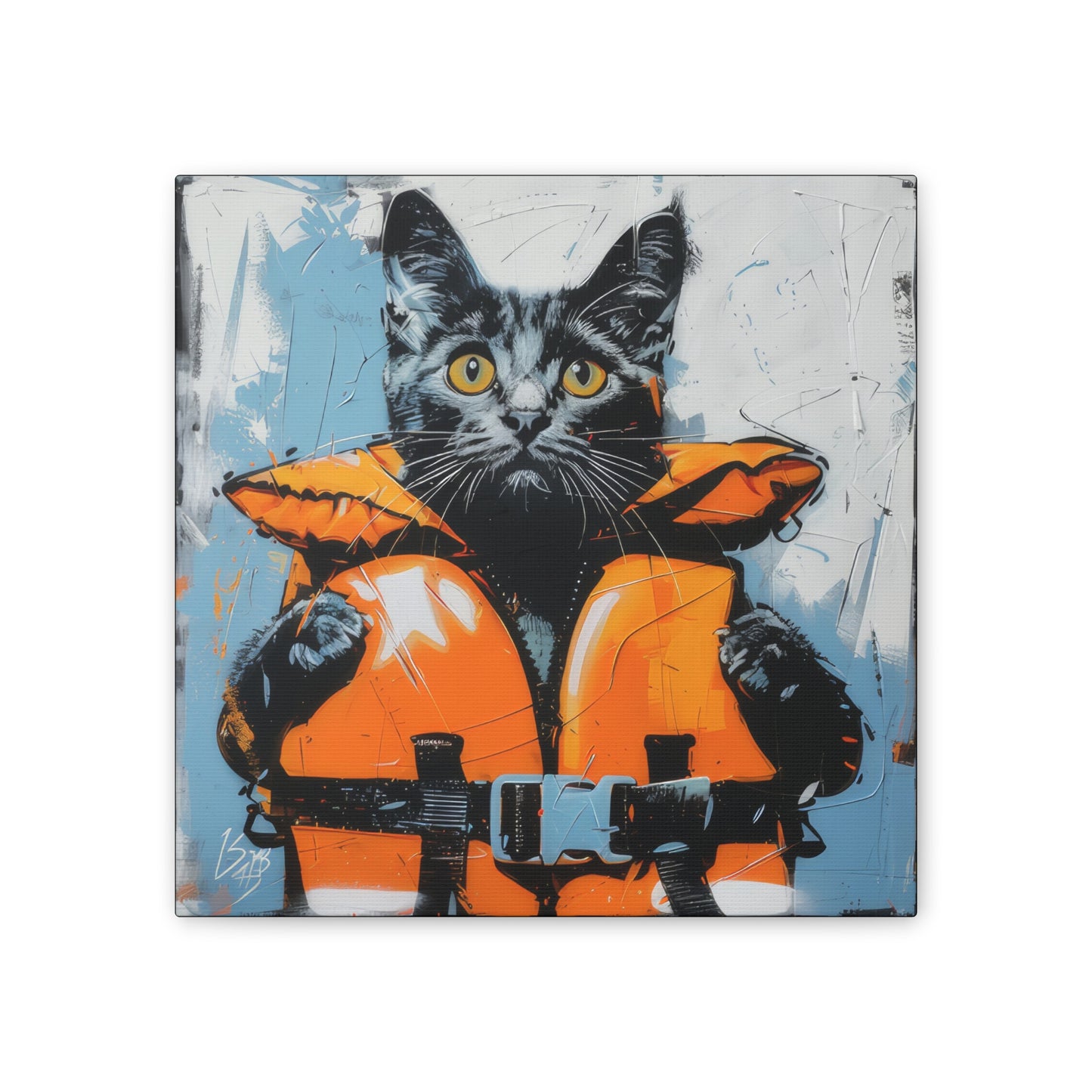 Rescue Cat - Canvas Stretched, 0.75"