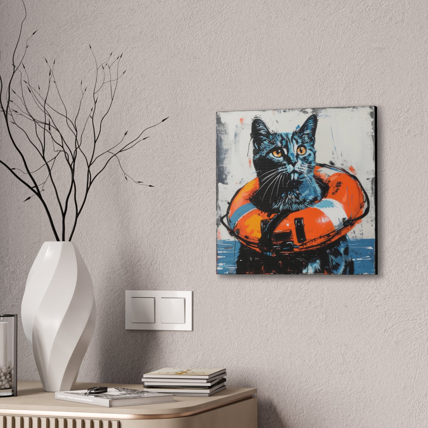 Rescue Cat - Canvas Stretched, 0.75"