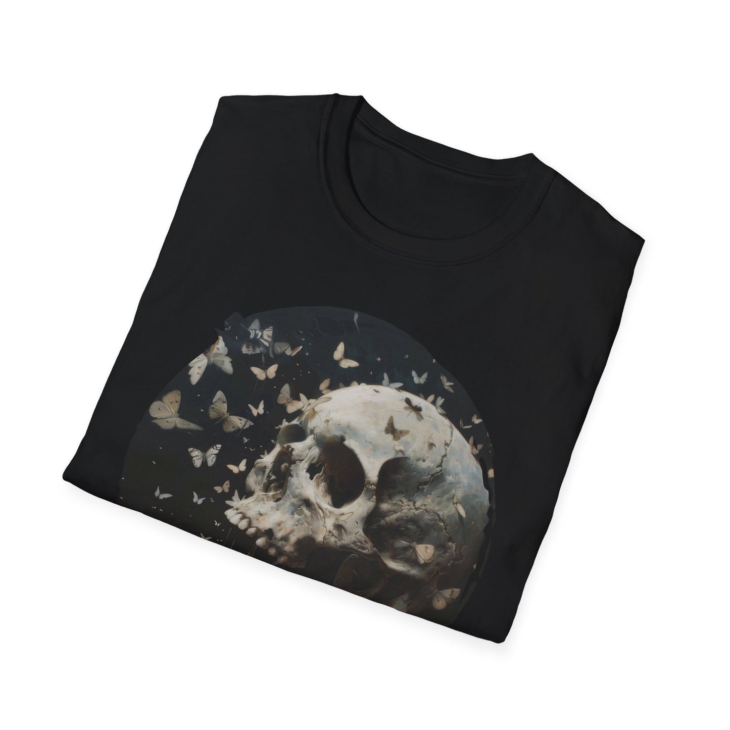 Skulls and Butterflies - Unisex Softstyle T-Shirt