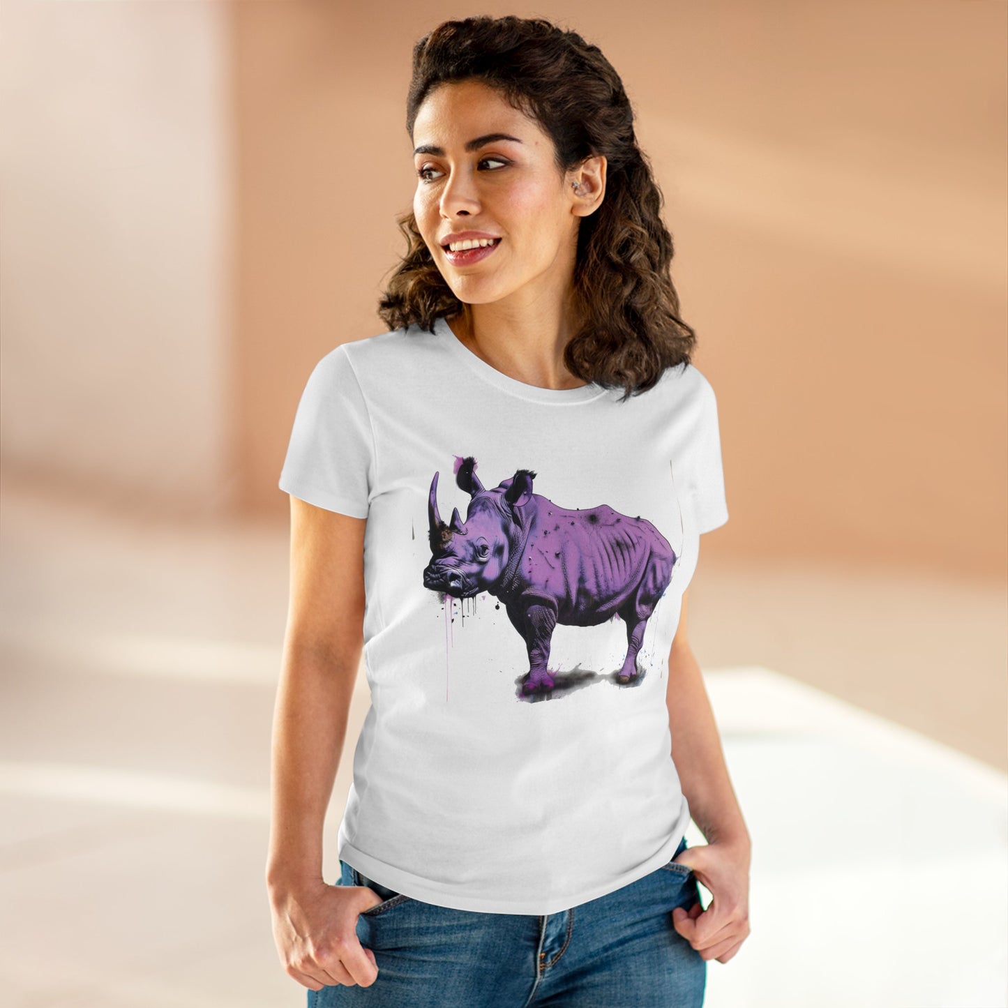 Purple Rhino - Women's Midweight Cotton Tee